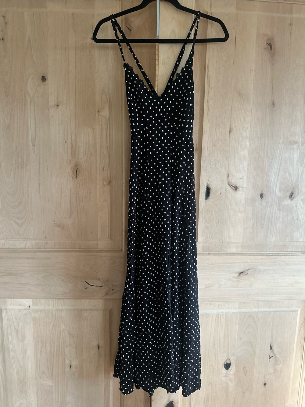 Black Polka Dot Slip Dress